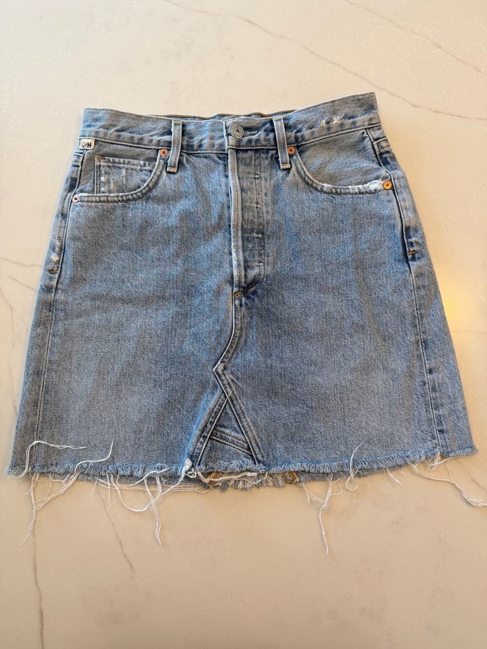 Citizens of Humanity Premium Vintage Astrid Denim Mini Skirt size 25 100% cotton